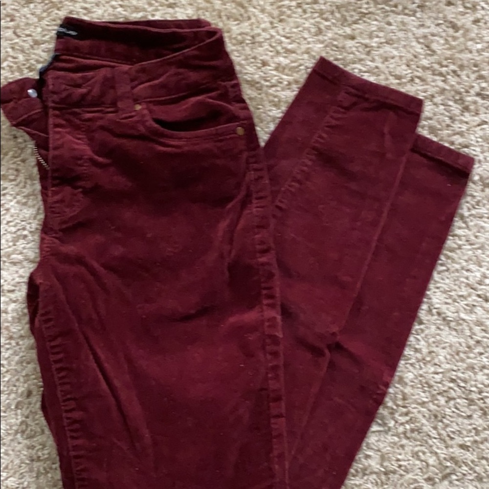 Maroon corduroy pants